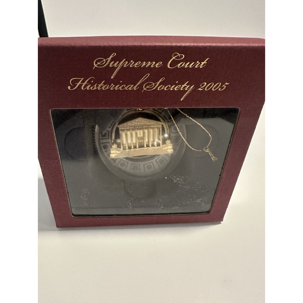 US Supreme Court Historical Society 2005 Ornament, Metal EUC W/ Box